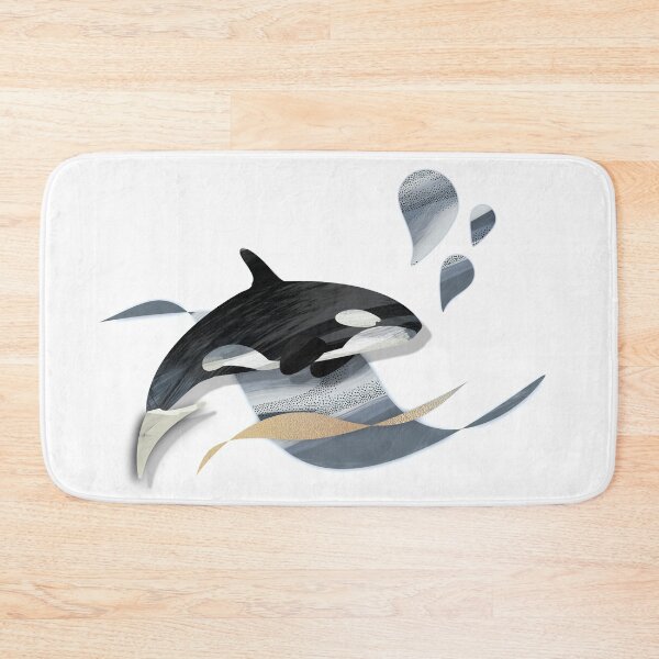 Item preview, Realistic orca whale seascape watercolor illustration  - Caroline Laursen Original designed and sold by Caroline Laursen.