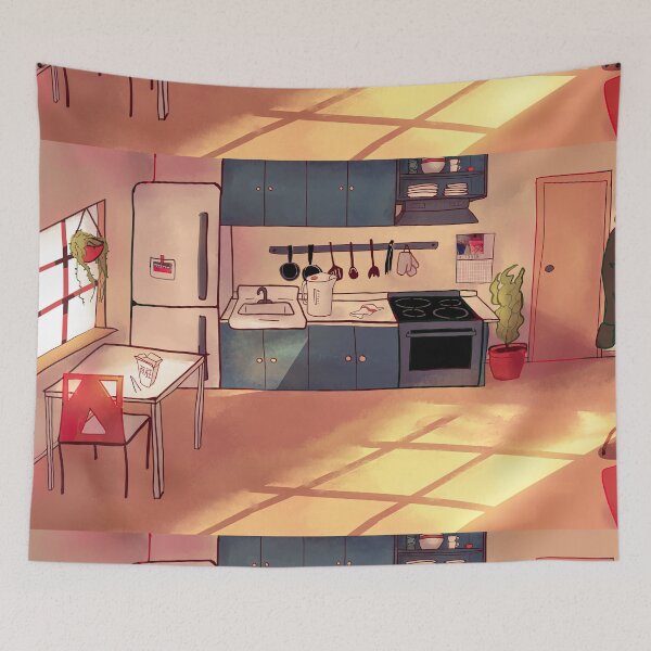 Item preview, Morning Kitchen Background Illustration designed and sold by Lucie Jamais.