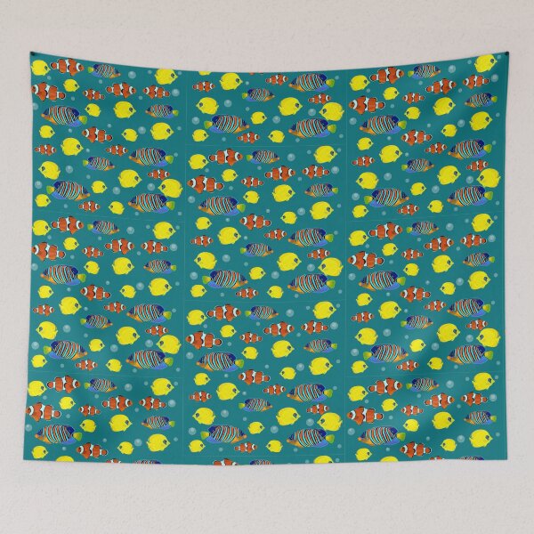 Item preview, A pattern of fish living in the wild is depicted. designed and sold by LionKsi89.
