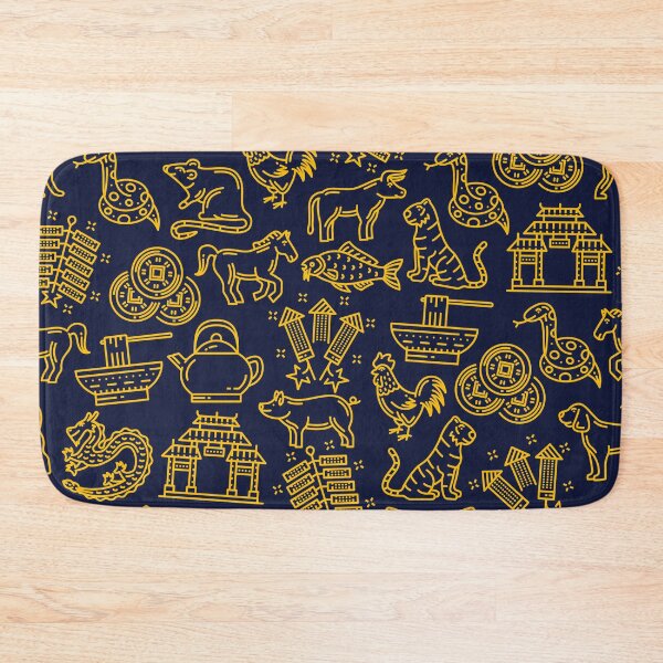 Item preview, Asian heritage month, asian pattern yellow designed and sold by Yellowsprint.