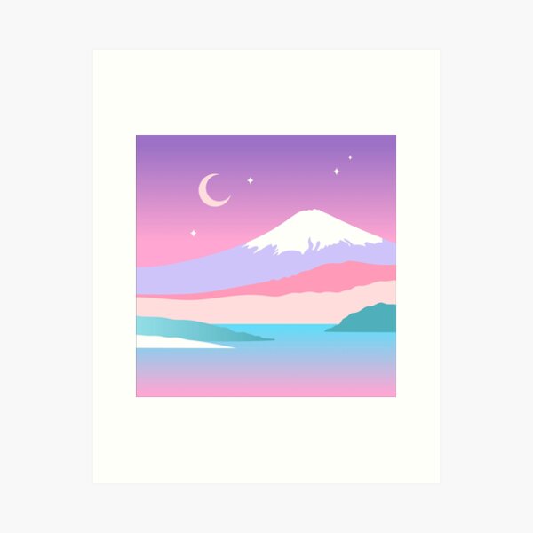 Item preview, Mount Fuji pastel design designed and sold by Dynamic-Design.