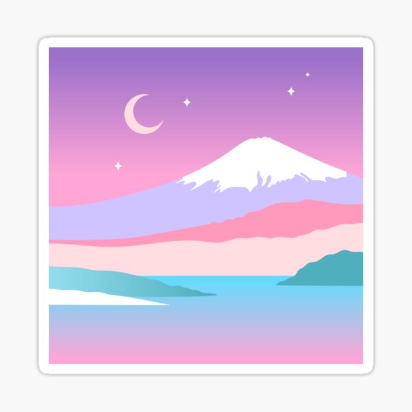 Item preview, Mount Fuji pastel design designed and sold by Dynamic-Design.