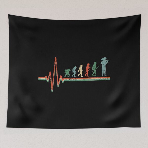 Item preview, Violinist evolution Violin heartbeat designed and sold by Shirtcaesar.