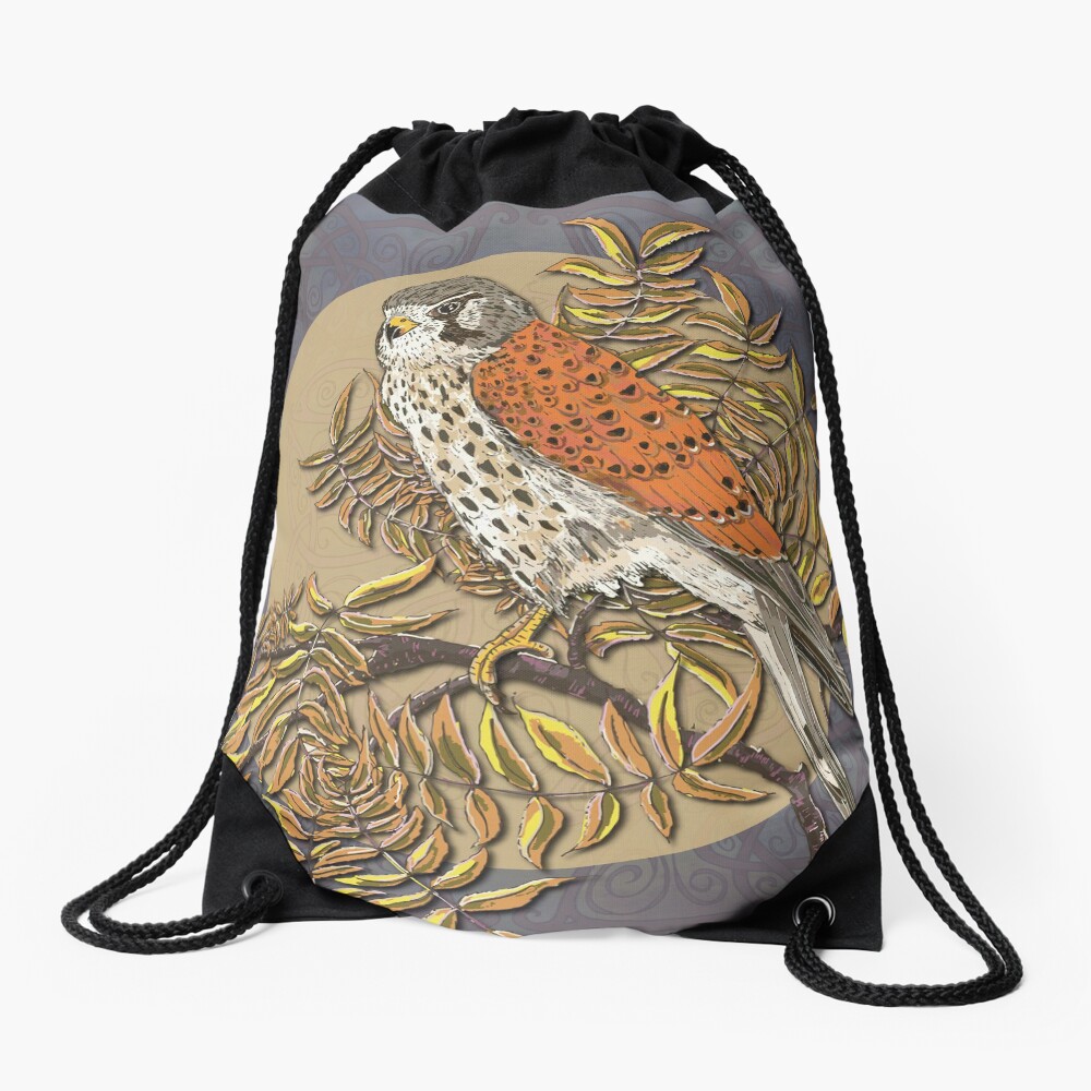 Celtic Kestrel Drawstring Bag