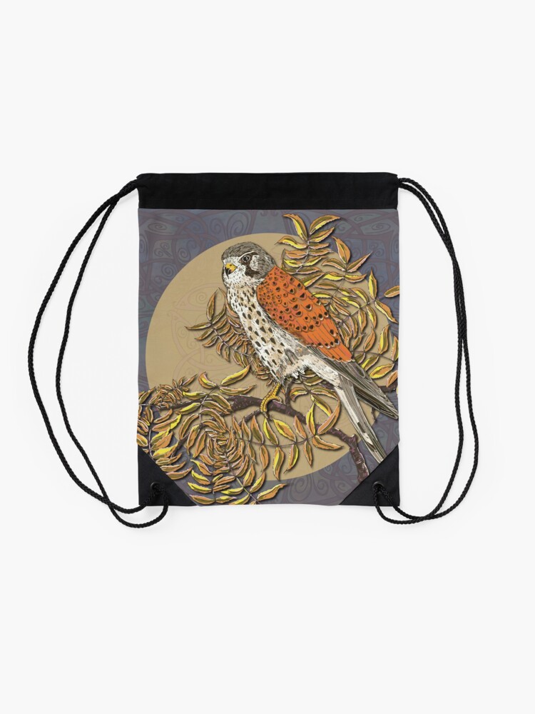 Alternate view of Celtic Kestrel Drawstring Bag