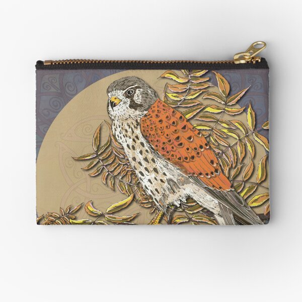 Celtic Kestrel Zipper Pouch