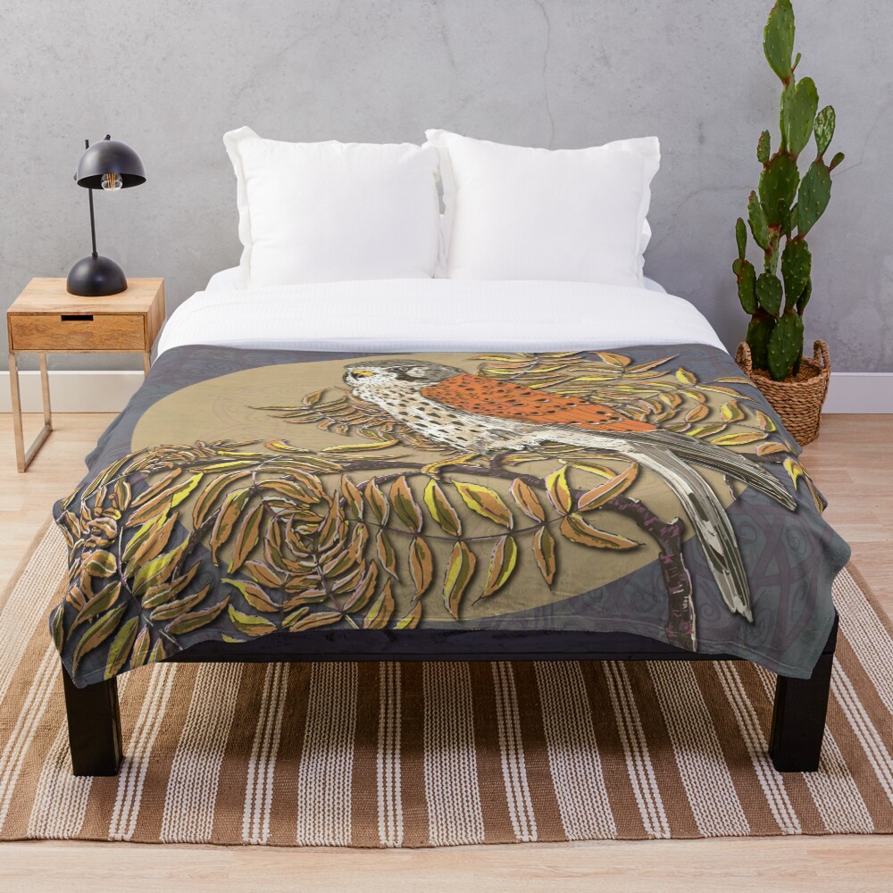 Celtic Kestrel Throw Blanket