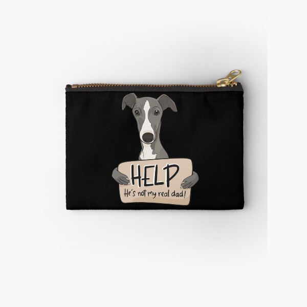 Item preview, Funny dog design for Greyhound dads; Help, he's not my real dad designed and sold by ThisIggyLife.