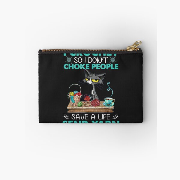 Item preview, I Crochet So I Dont Choke People Save A Life Send Yarn Cat TShirt23 designed and sold by claudiadccla.