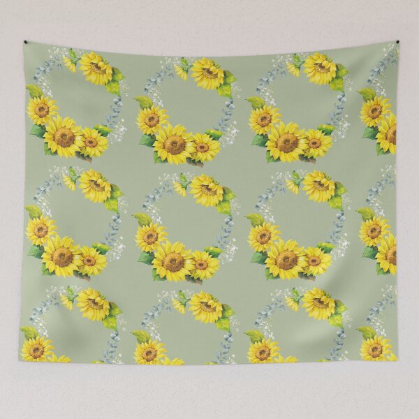 Item preview, watercolor Sunflower bouquet designed and sold by FineartLab.