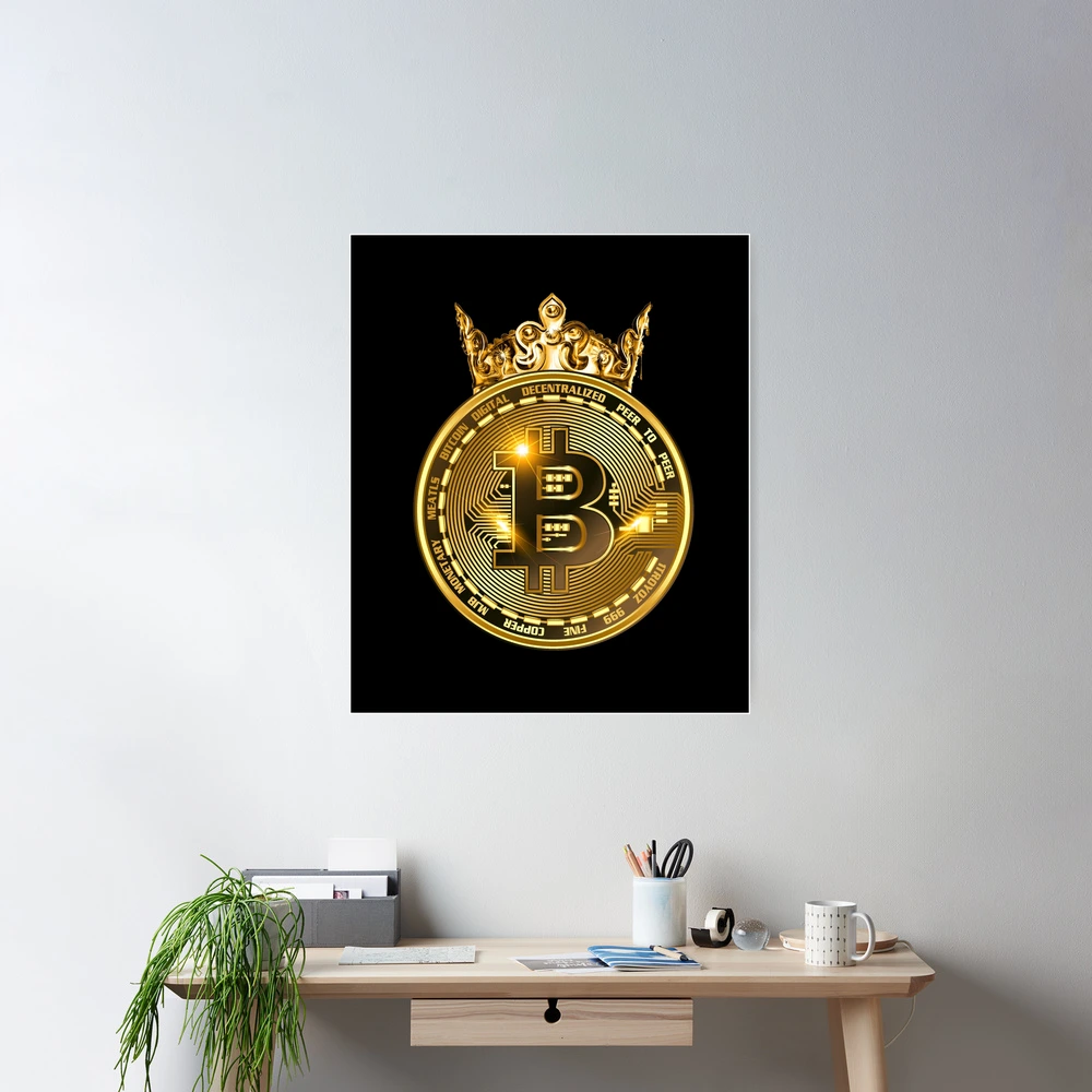 Bitcoin the King with Crown Cryptocurrency Money Crypto digital money BTC  Bitcoin