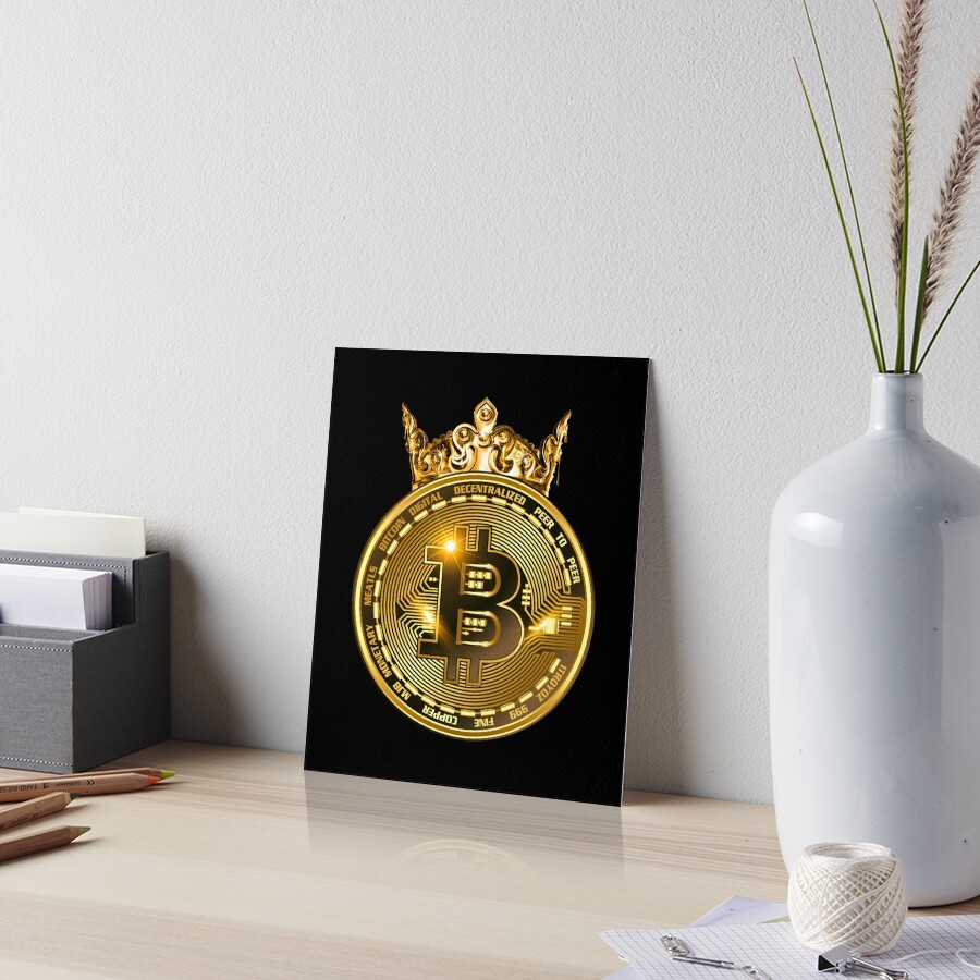 Bitcoin the King with Crown Cryptocurrency Money Crypto digital money BTC  Bitcoin