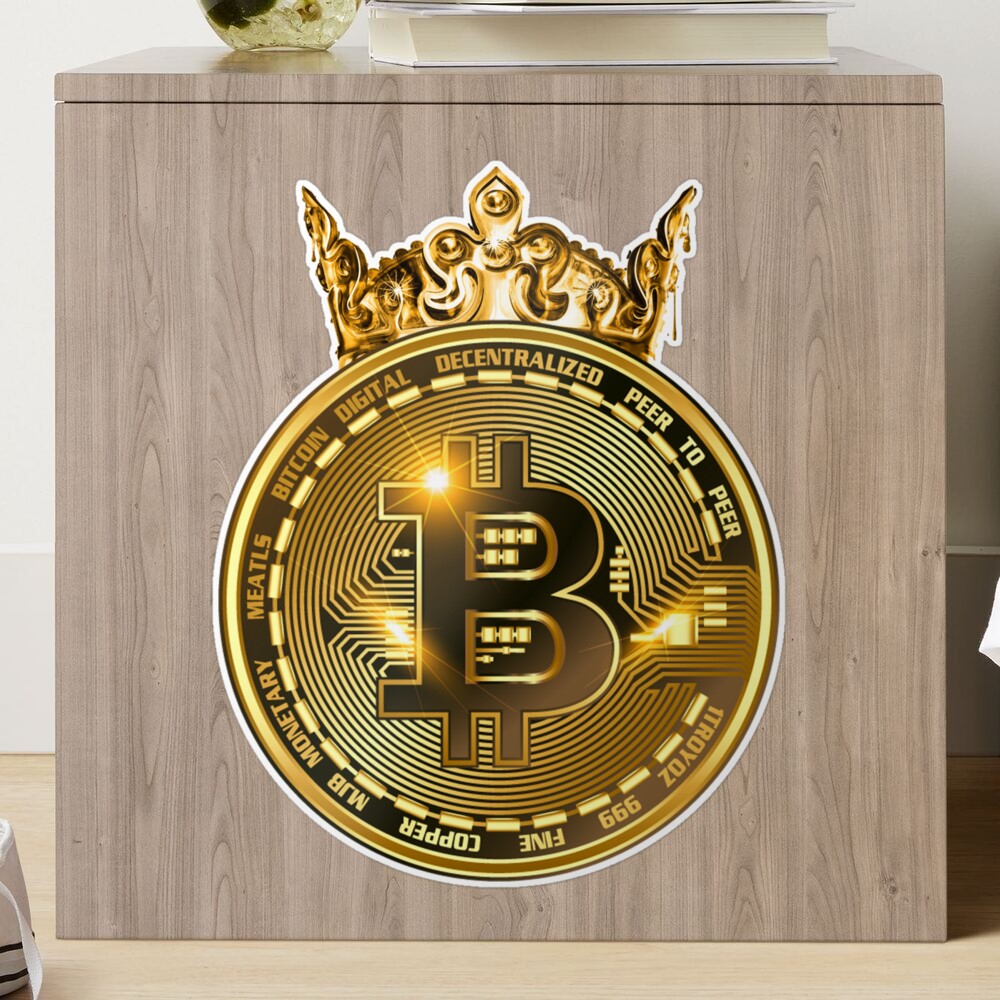 Bitcoin the King with Crown Cryptocurrency Money Crypto digital money BTC  Bitcoin