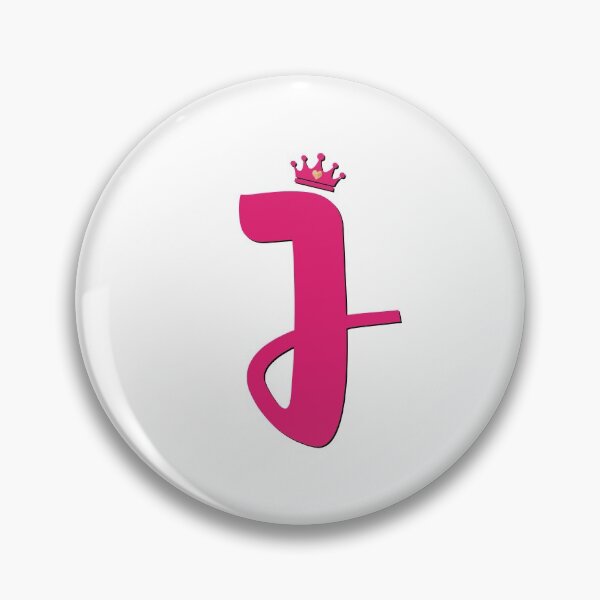Aperçu de l'œuvre LETTRE "J" HOT ROSE | REINE / PRINCESSE | ALPHABET / COURONNE / ROYALTÉ créée et vendue par The413Designs.
