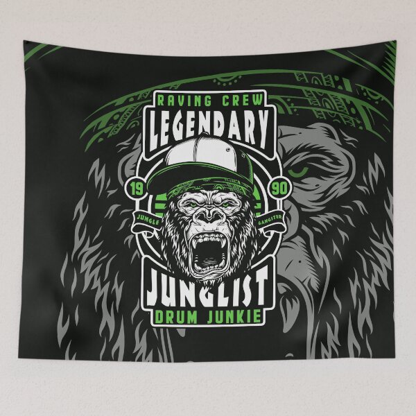 Item preview, Gorilla - Raving Crew - Legendary Junglist - Green designed and sold by BLICK-DESIGNS.