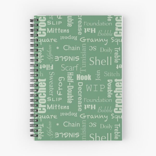 Item preview, Términos de crochet verde wordcloud designed and sold by InTheMitten.