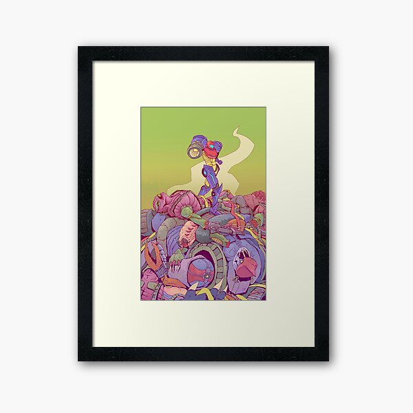 Samus v Space Pirates Framed Art Print
