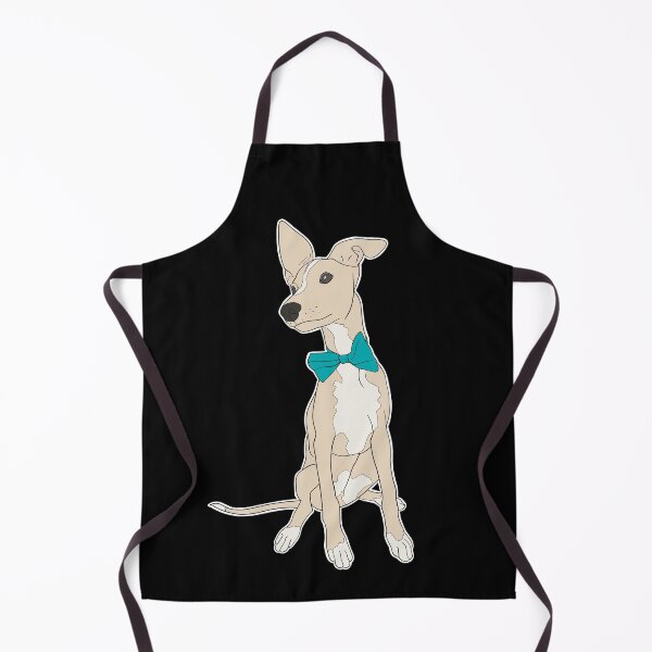 Item preview, Cute fawn Italian Greyhound with bright teal bow designed and sold by ThisIggyLife.