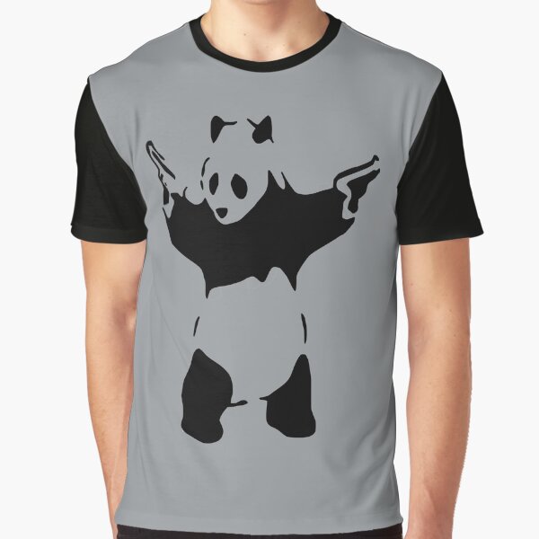 Vista previa del artículo con la obra «Panda de Banksy», diseñado y vendido por belugastore.