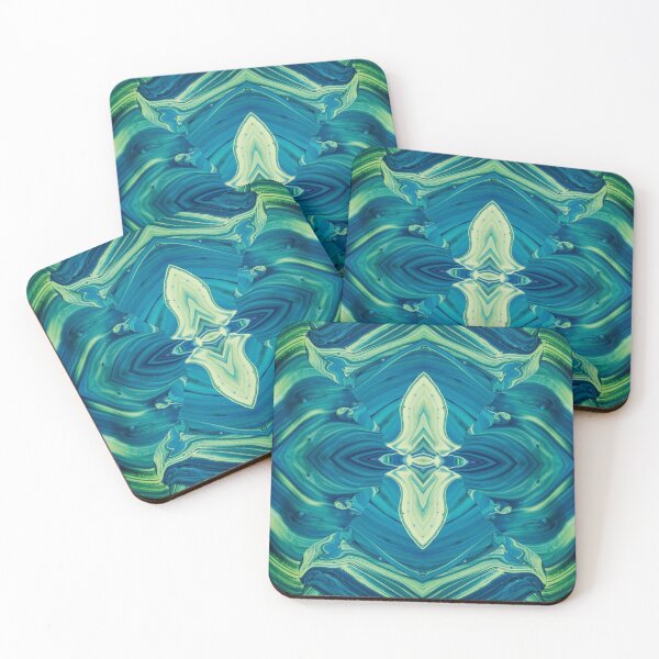 Item preview, Symmetrical play of colors in blue-green designed and sold by Psilographics.