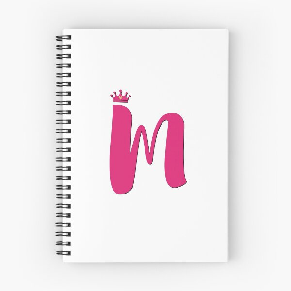 Aperçu de l'œuvre LETTRE "M" HOT ROSE | REINE / PRINCESSE | ALPHABET / COURONNE / ROYALTÉ créée et vendue par The413Designs.