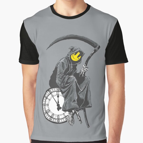 Vista previa del artículo con la obra «Reloj de la parca de Banksy», diseñado y vendido por belugastore.