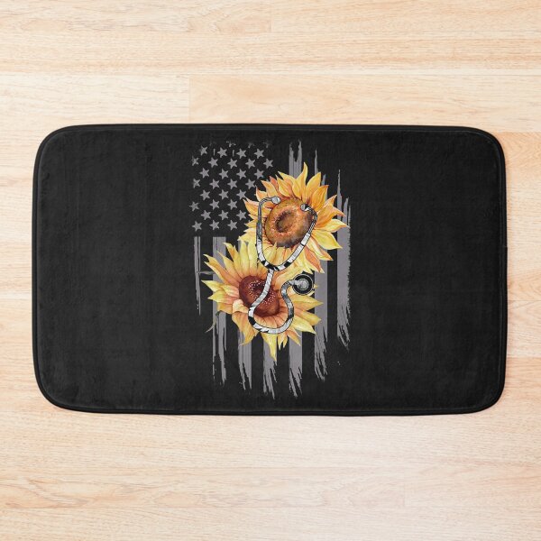 Item preview, Nurse Sunflower American Flag Patriotic RN Nurse Stethoscope designed and sold by claudiadccla.
