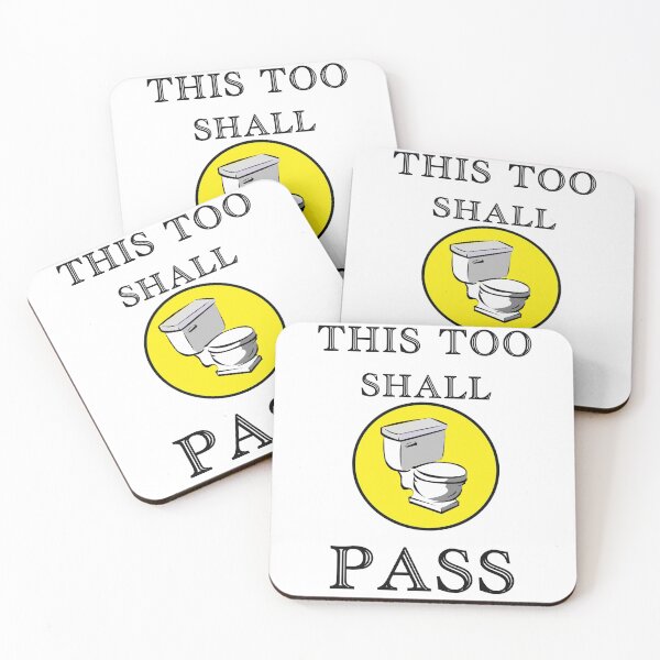 Item preview, Funny Bathroom Design: This Too Shall Pass! designed and sold by ShotCityMedia.