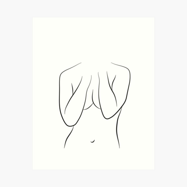Funny boobs Minimalist Line art of Tits illustration Line Female Nudity  nude Sun Shade