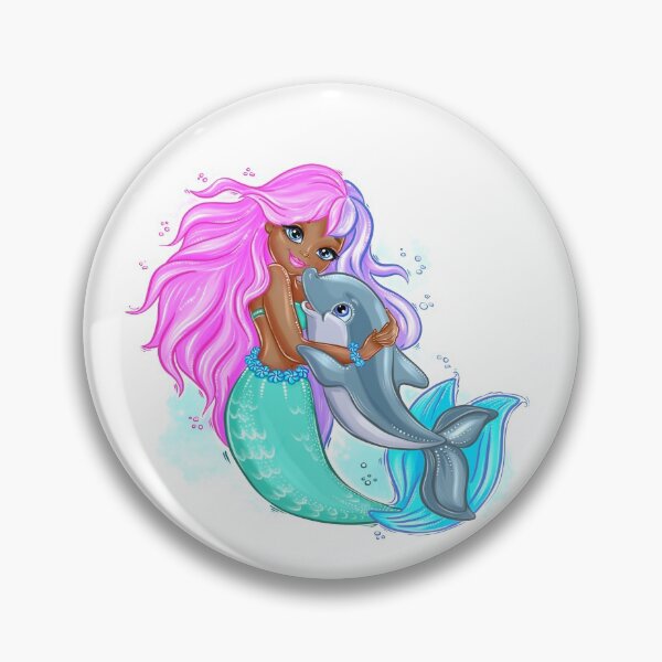 Item preview, Black mermaid, dolphin  designed and sold by JeniLoArt.