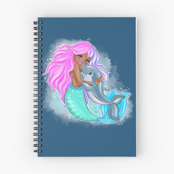 Item preview, Black mermaid, dolphin  designed and sold by JeniLoArt.
