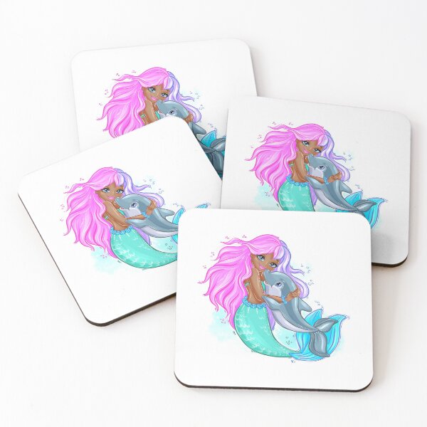 Item preview, Black mermaid, dolphin  designed and sold by JeniLoArt.