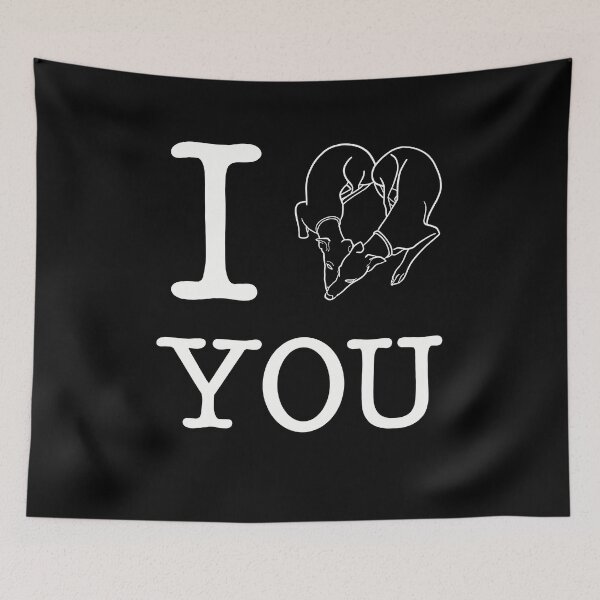 Item preview, Adorable Greyhound dog lovers design; I heart you, I love you  designed and sold by ThisIggyLife.