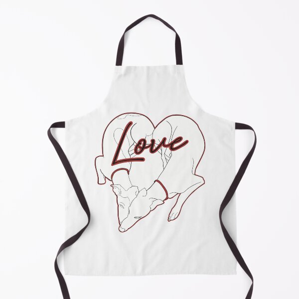Item preview, Adorable Greyhound dog design shaped in a heart with the word love inside, with red details designed and sold by ThisIggyLife.