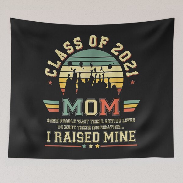 Item preview, Proud Mom of a 2021 Graduate Retro Graduation Senior College TShirt1 designed and sold by claudiadccla.