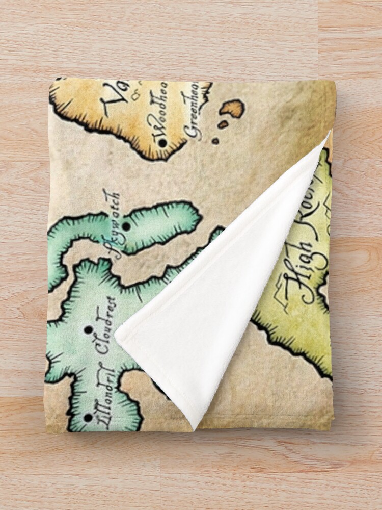 Alternate view of Map of Tamriel Throw Blanket