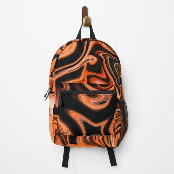 Item preview, Orange Abstract Fluid on Black Color designed and sold by Flydea.