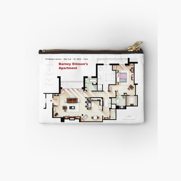 Item preview, Barney Stinson's apartment designed and sold by TV Floorplans & More.