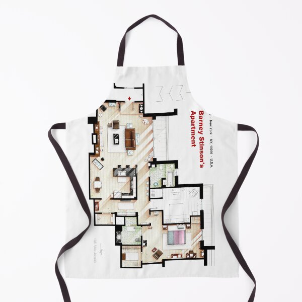 Item preview, Barney Stinson's apartment designed and sold by TV Floorplans & More.