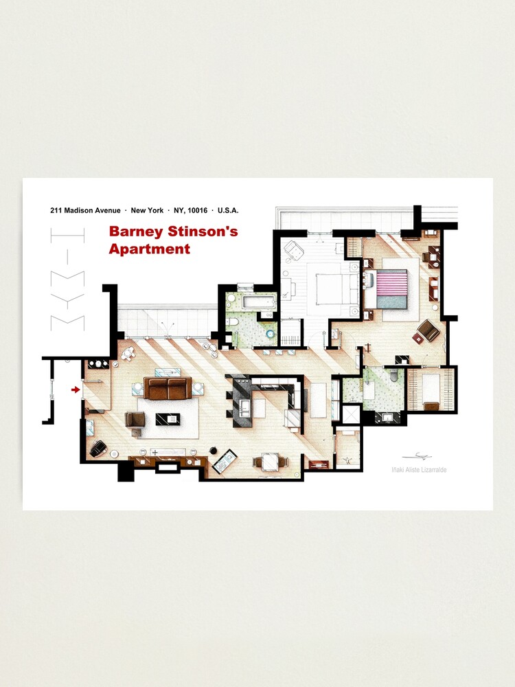 Barney Stinson's apartment Photographic Print by Iñaki Aliste Lizarralde