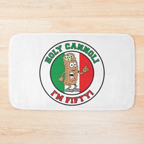 Item preview, Holy Cannoli I'm 50 Italian Cannoli Cartoon With Flag of Italy designed and sold by jaycartoonist.