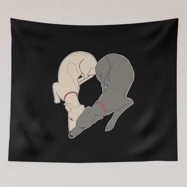Item preview, Adorable Greyhound dog design shaped in a heart with the word love inside, with red details designed and sold by ThisIggyLife.