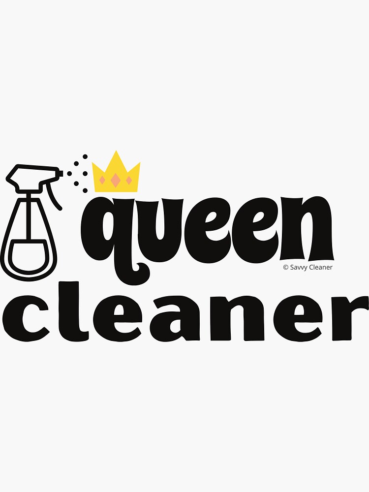 Thumbnail 3 of 3, Sticker, Queen Cleaner Fun Retro Spray Bottle to Show Your Cleaning Pride designed and sold by SavvyCleaner.