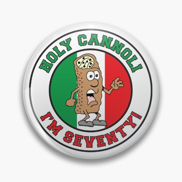 Item preview, Holy Cannoli I'm 70 Italian Cannoli Cartoon With Flag of Italy designed and sold by jaycartoonist.