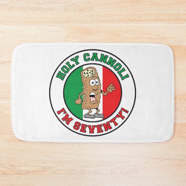 Item preview, Holy Cannoli I'm 70 Italian Cannoli Cartoon With Flag of Italy designed and sold by jaycartoonist.