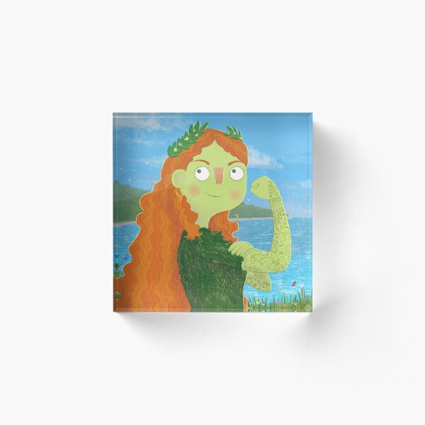 Mother Earth Acrylic Block