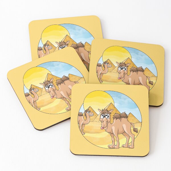 Item preview, Cute camels desert with pyramids designed and sold by ARTemyzz.