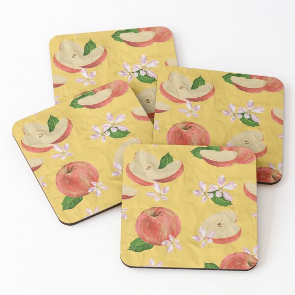 Item preview, Apple and blossom pattern designed and sold by Crafticorn.