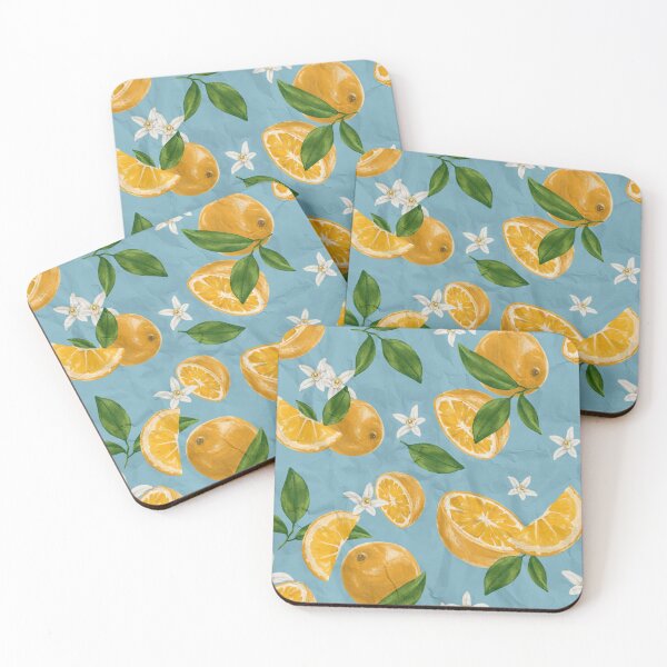Item preview, Oranges and blossoms pattern designed and sold by Crafticorn.