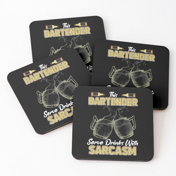 Item preview, This Bartender Serve Drinks With Sarcasm designed and sold by saulmedia.